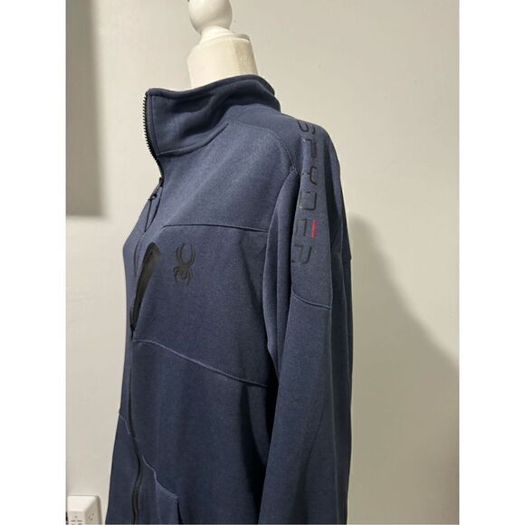 Spyder sweater full zip front blue L - Picture 6 of 10